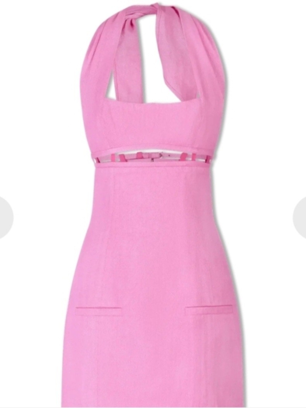 Jacquemus Pink Limao Cutout Mini Dress Size M - Picture 2 of 13